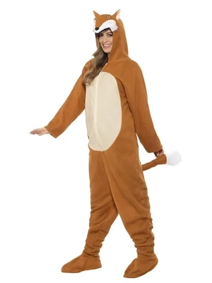 Fox Costume, Brown, All in one with Hood