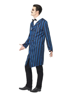Duke of the Manor Costume, Blue, with Jacket, Mock Shirt &amp; Bow Tie