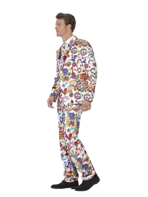 Groovy Suit, Multi-Coloured, with Jacket, Trousers &amp; Tie