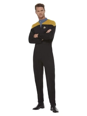 Star Trek -  Voyager Operations Uniform, Gold & Blac, Jumpsuit, Delta Badge & Rank Insignias