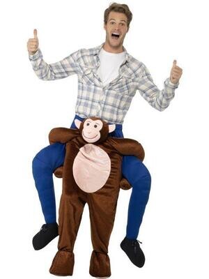 Piggyback Monkey Costume, Brown, One Piece Suit with Mock Legs