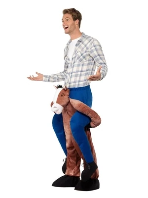Piggyback Horse Costume, Brown, One Piece Suit with Mock Legs