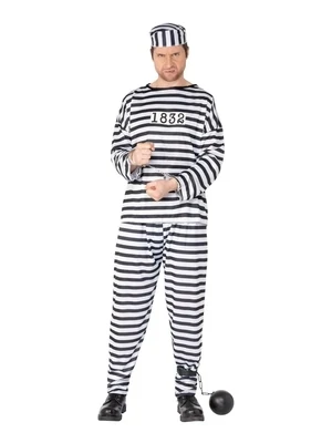 Convict / Prisoner costume    black &amp; white