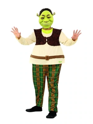 Shrek Kids Deluxe Costume, Green, with Hooped All In One & EVA Mask