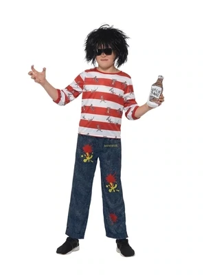 David Walliams Deluxe Ratburger Costume, with Top, Trousers, Wig, Glasses &amp; Special Sauce
