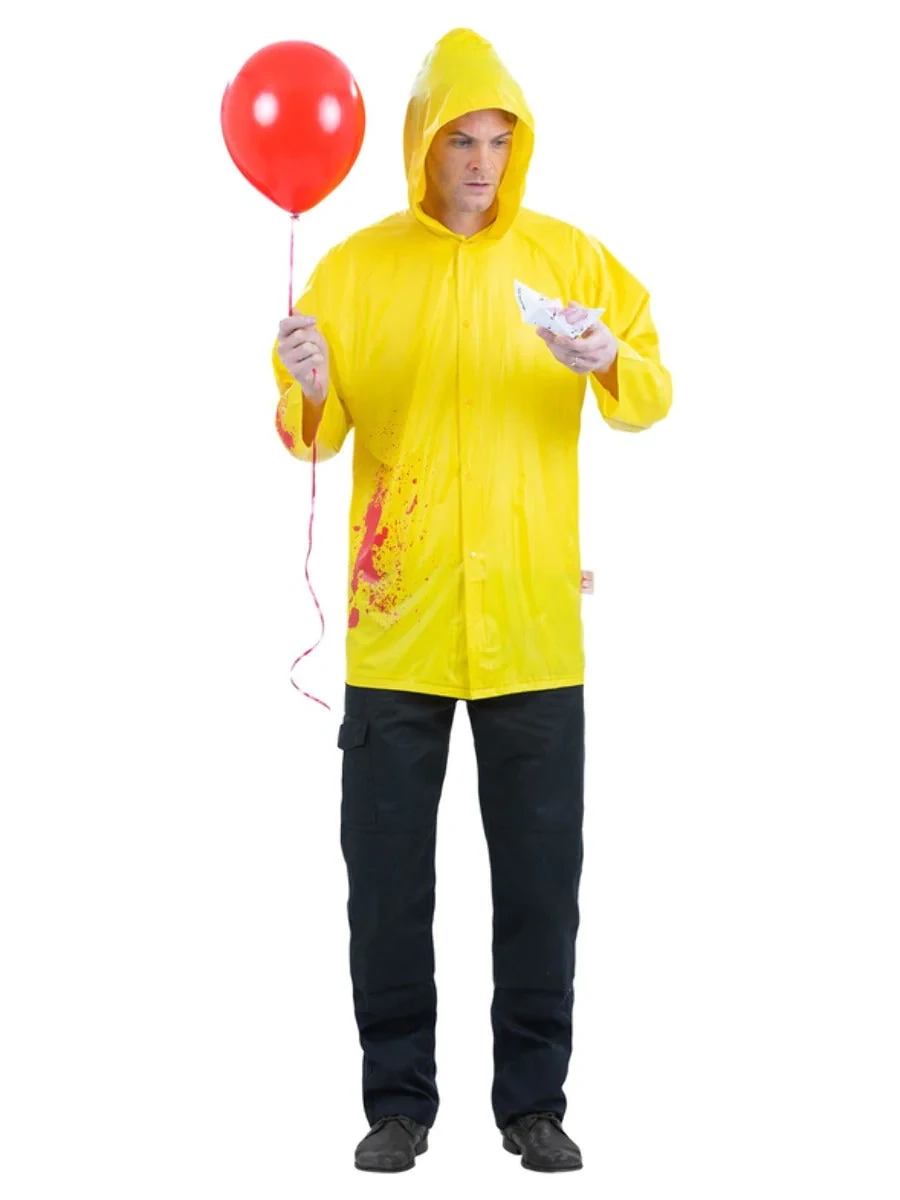 IT Chapter Two, Georgie Costume , Raincoat &amp; Origami Paper Boat, Size: Small