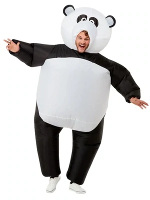 Inflatable Giant Panda Costume, Black & White, All In One with Self Inflating Fan