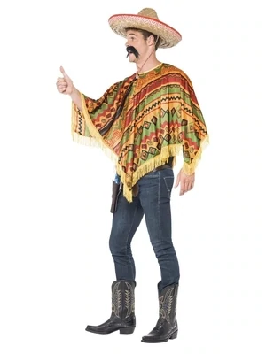 Poncho &amp; Moustache Kit - Mexican