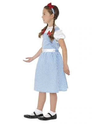 Country Girl Costume, Blue, with Dress &amp; Headband (Red)