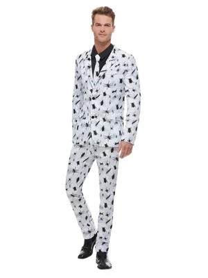 Bugging Out Suit, White, with Jacket, Trousers &amp; Tie