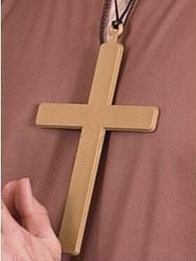 Monks Cross, Gold, with Black Cord