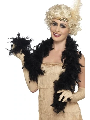 Boa, 50g, black, Feather, 150cm