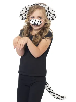 Dalmatian Kit, Black &amp; White, with Ears on Headband, Tail &amp; Nose
