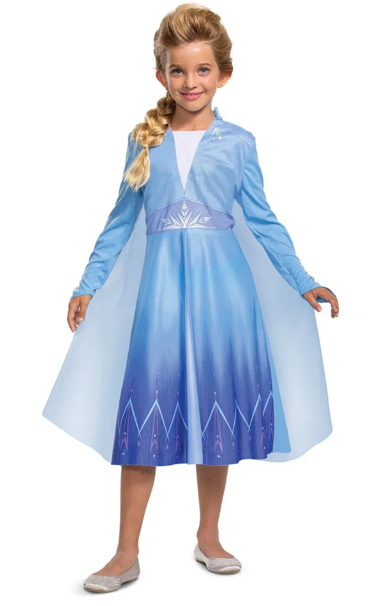 Disney Elsa Travelling Basic Plus Costume , Dress with Cape