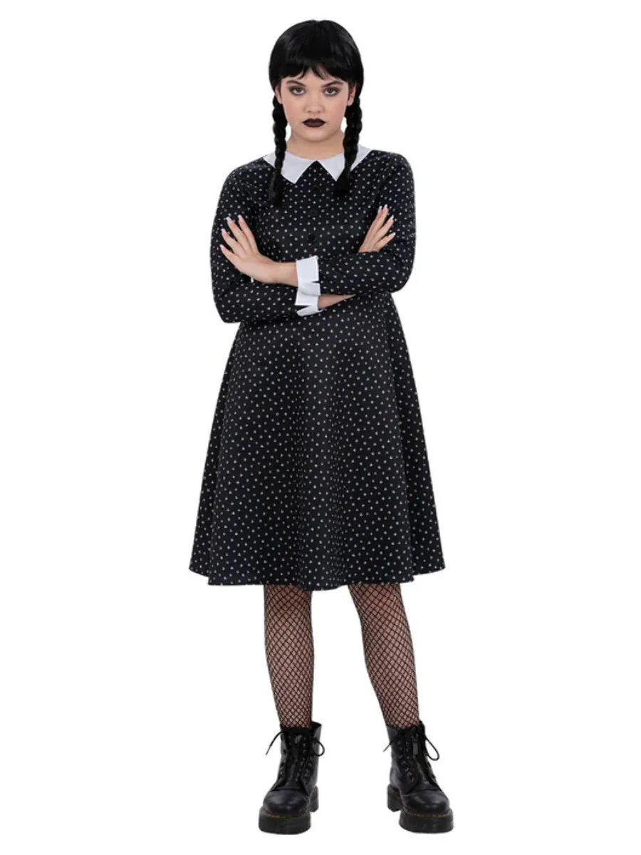 Gothic School Girl Costume, Spotted Dress