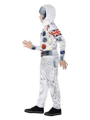 Spaceman Costume, White, with Jumpsuit &amp; Headpiece, Digital Print