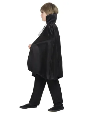 Dracula Boy Costume, Black, with Cape, Cummerbund, Cravat &amp; Waistcoat