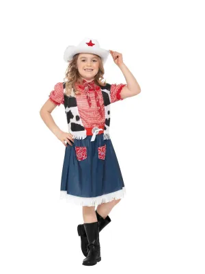 Cowgirl Sweetie Costume, Blue, with Dress, Vest, Scarf, Belt &amp; Hat - Small only
