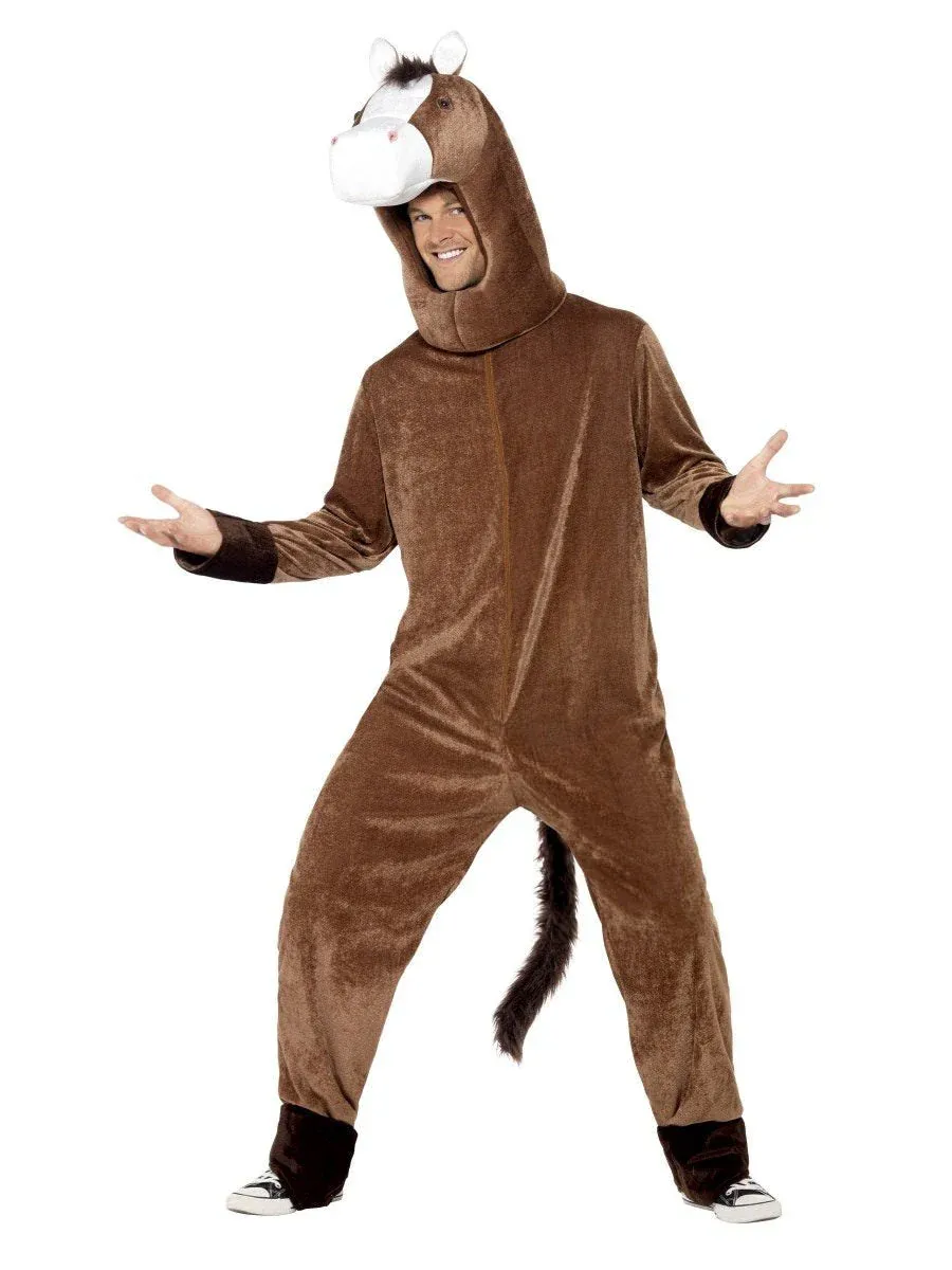 Horse Costume, Brown, with Bodysuit and Hood