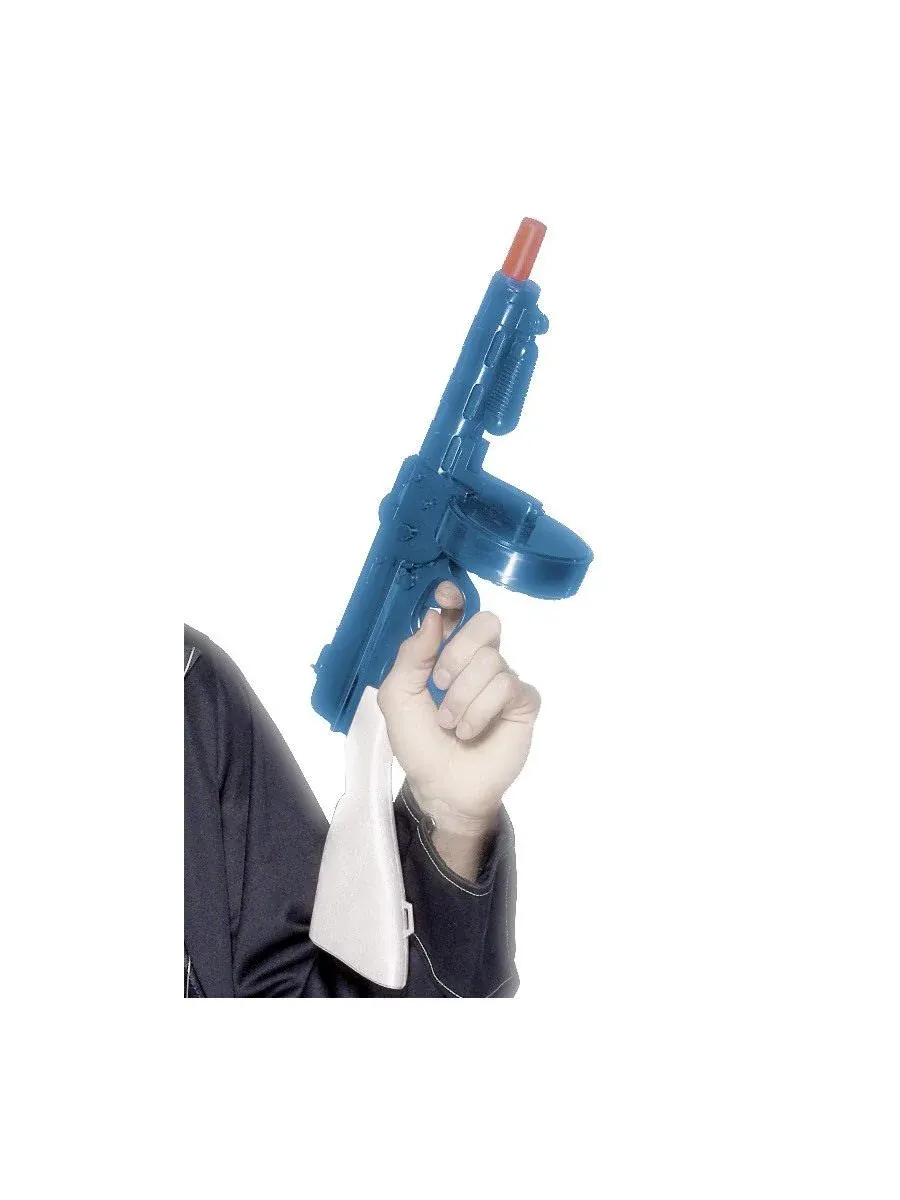 Gangster&#39;s Tommy Gun, Blue, with Sparking Sounds, Approx 49cm -19in