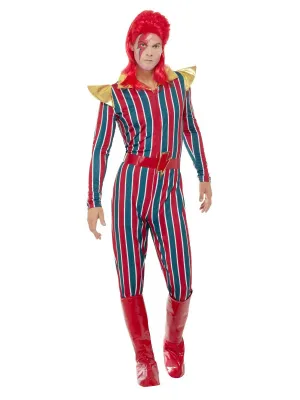 Space Superstar Costume, Multi-Coloured, with Jumpsuit, Belt &amp; Boot Covers