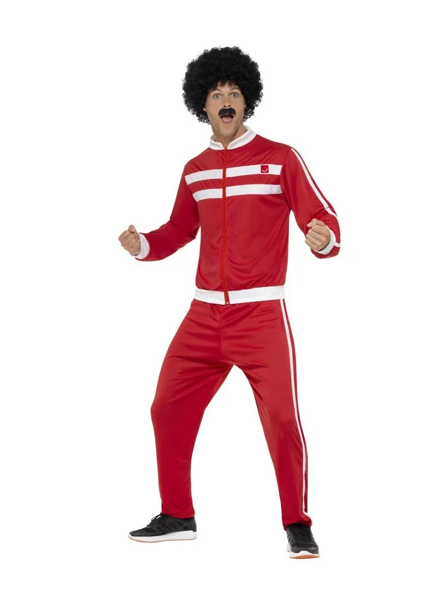 Scouser Tracksuit, Red &amp; White, with Jacket &amp; Trousers - 80s -90s -