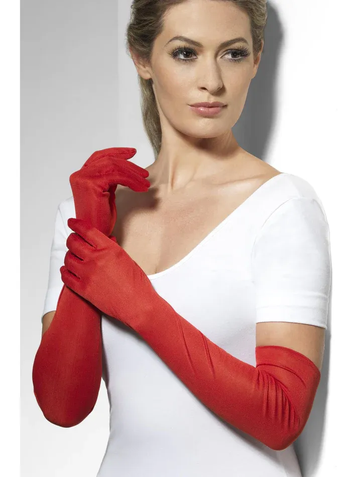 Gloves, Red Long
