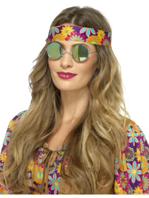 Hippie Specs, Mirrored, Green &amp; Blue