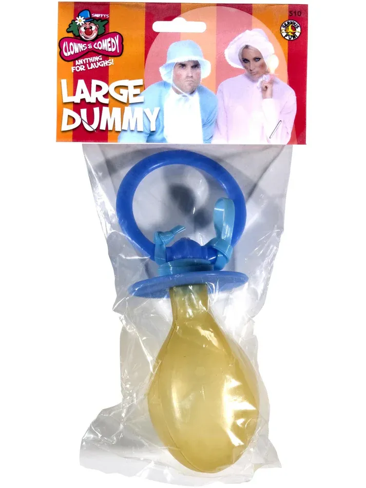 Large Dummy, Soother - Pink or Baby Blue,