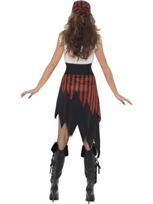 Pirate Wench Costume, Black with Dress &amp; Headpiece