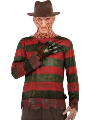 Freddy Krueger Costume Printed Top, Glove & Hat Freddy Krueger Costume Printed Top, Glove & Hat