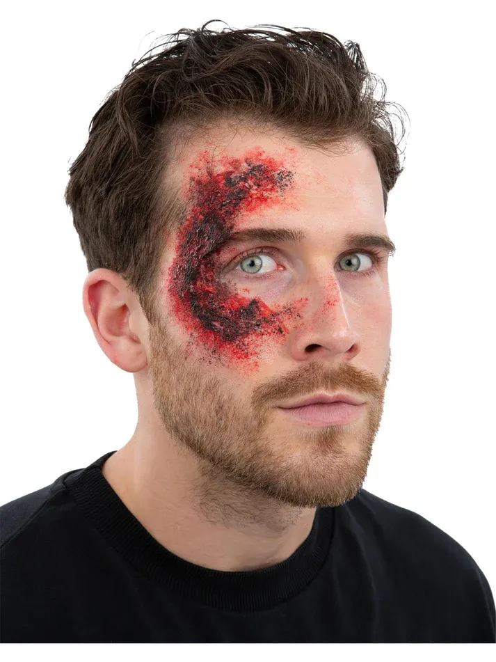 Burnt Skin Kit, 20g Scab Blood 8ml Black Blood &amp; Stipple Sponge