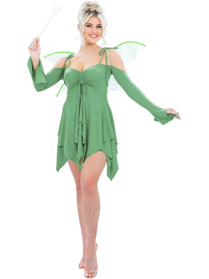 Fairy Costume with Adjustable Dress &amp; Wings