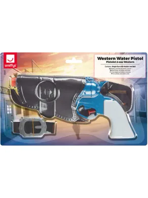 Cowboy - Western Water Pistol, Single Blue Gun, 25x13cm with Holster and Belt PVC Cowboy - Western Water Pistol, Single Blue Gun, 25x13cm with Holster and Belt PVC