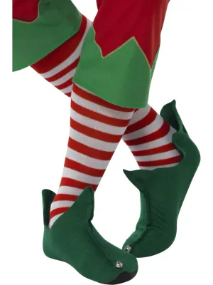 Striped Socks, Long, Red &amp; White