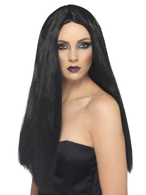 Witch Wig, Black / Star style -44cm / 17in long