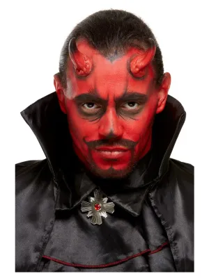 Devil Kit, Aqua, Red &amp; Black, Facepaints, Horns, Sponge &amp; Applicator