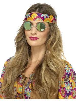 Hippie Specs, Mirrored, Green &amp; Blue