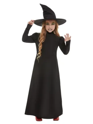 Wicked Witch Girl Costume, Black, with Dress &amp; Black Hat - Small only