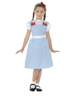 Country Girl Costume, Blue, with Dress &amp; Headband (Red)
