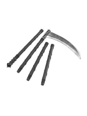 Extendable Grim Reaper Scythe, Black, 6 Pieces, 138cm- 54in