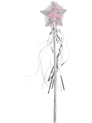 Wand - Star Wand, pink marabou and Tinsel * Wand - Star Wand, pink marabou and Tinsel *