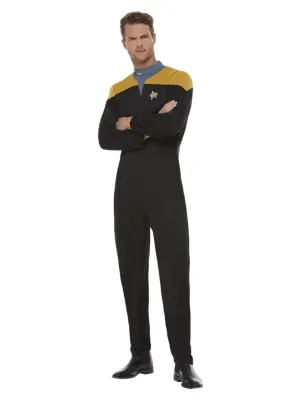 Star Trek -  Voyager Operations Uniform, Gold &amp; Blac, Jumpsuit, Delta Badge &amp; Rank Insignias - Jump Suit