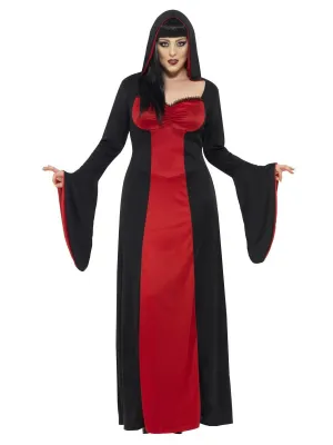 Dark Temptress Costume, Red, with Dress &amp; Hood