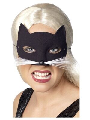 Cat Eyemask, Black, with Nose &amp; Whiskers"