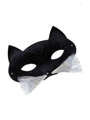 Cat Eyemask, Black, with Nose &amp; Whiskers"