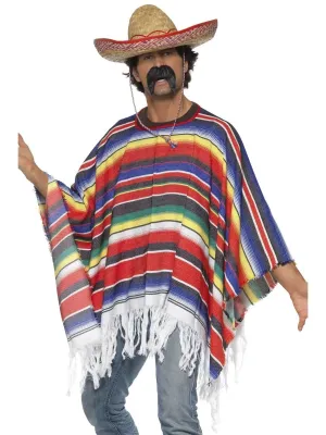 Poncho, Multi-Coloured. one size