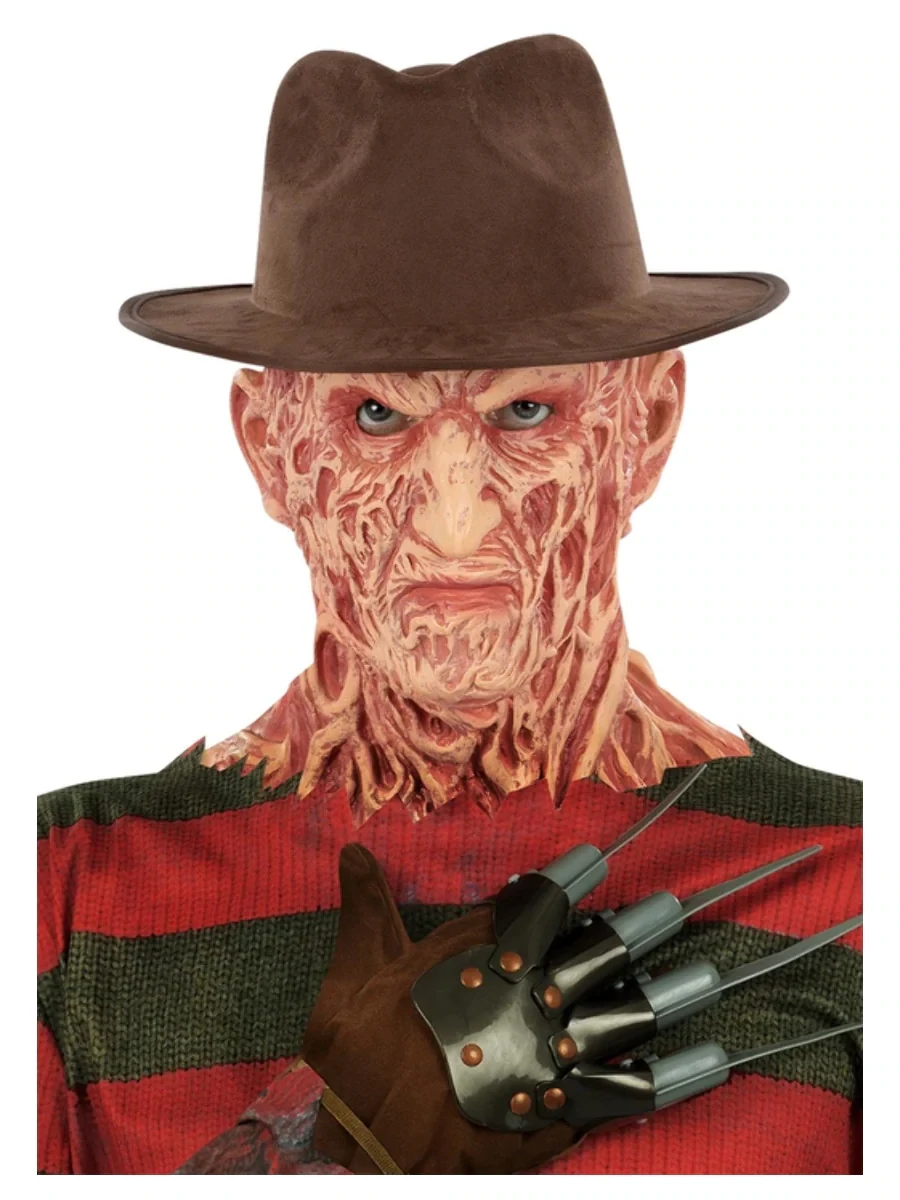 Freddy Krueger Hat, Brown Fedora - HAT only - Nightmare