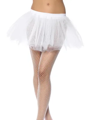 Tutu Underskirt, White 4 Layers, 30cm Long