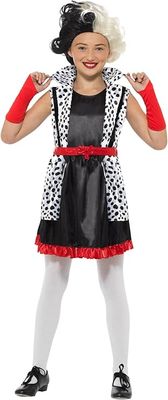 Evil Little Madame Costume, Black & White with Dress, Attached Jacket & Gloves - Small Only Evil Little Madame Costume, Black & White with Dress, Attached Jacket & Gloves - Small Only